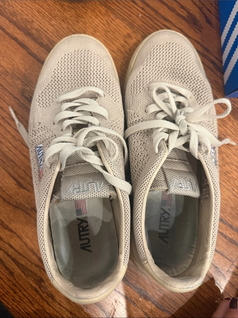 Autry Beige Knit Men’s Casual Sneakers size 42